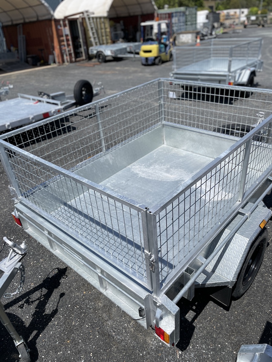 Cage Box Trailer Single Axel Galvanised